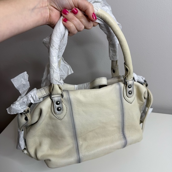 Free People Baby Emerson Tote Bag White Salt Neutral - Leather - NWT - Picture 7 of 8